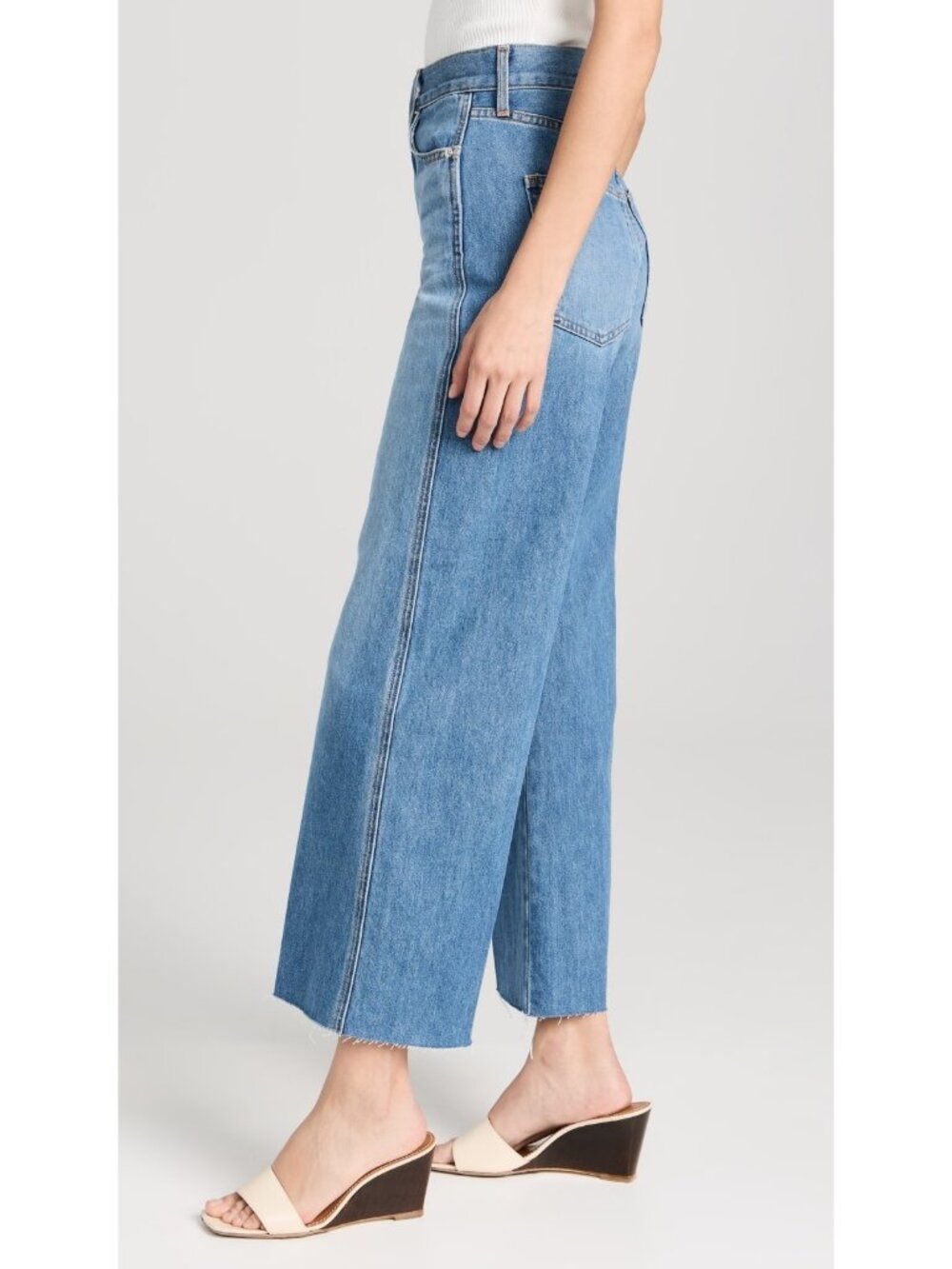 NWT Veronica Beard Taylor in Enough Said High Rise Wide-Leg Cropped Jeans 28 - Picture 3 of 12